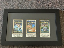 Wotc Pokémon TCG Base Set 1999 Booster Pack Art Set - 3 Packs -Empty Framed picture