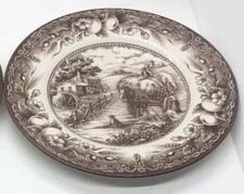 Vintage Royal Stafford Earthenware Hayride Brown Salad Plate 8” Made In England picture