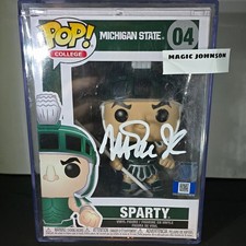 Magic Johnson Autographed College Michigan State Sparty #04 BAS W205476 picture