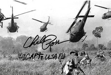 Chelcie Ross signed 4x6 photo Vietnam War Major League Actor COA LOOK picture