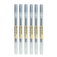 MUJI Gel Pen 0.38mm Black Ink Set of 6 Japanese Stationery School Office picture