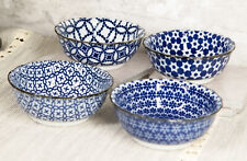 Ebros Made In Japan Multi Pattern Ceramic Sauce Appetizer Dipping Bowl Set of 4 picture