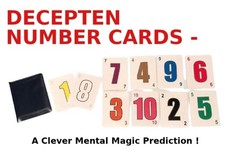 DECEPTEN NUMBER CARDS Mental Magic Trick Prediction Set Deception Packet Flash picture