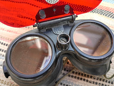 Vintage 1945 WW2 US Variable-Density Goggles Red Plastic Visor Kit 74-V-350 picture