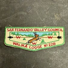 OA WALIKA LODGE 228 Order of the Arrow FLAP PATCH WWW CA Boy Scout 1950s picture