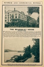 1904 AD.(N27)~THE BEARDSLEY HOUSE HOTEL AND HIGHLAND LAKE, WINSTED, CONN. picture