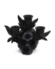 Brand New in Box CHRISTIAN LACROIX 9in Skull Candle Holder picture