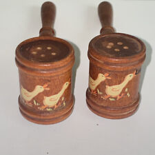 Vintage Lake of the Ozarks Souvenir Wood Gavel with Geese Salt & Pepper Shakers picture