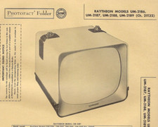 1956 RAYTHEON UM-2186 TELEVISION Tv Photofact MANUAL 2187 2188 2189 UM2186 Vtg picture