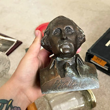 Banthrico, Inc. Metal George Washington Bust Coin Bank Pat. Pend. picture