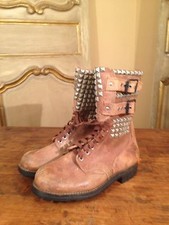 WWII Vietnam Military Steampunk Boots Ranger Scout Paratrooper Boots Mens 7 picture