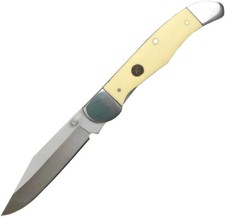 Roper Knives Pecos Pocket Knife Linerlock Yellow Folding Carbon Steel Blade 0011 picture