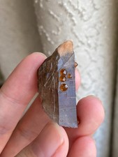 Stunning Gem‑Grade Orange Garnet & Irregular Smoky Quartz Mineral Specimen picture