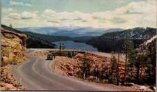 1939 Donner Pass Summit Lake Sierra Nevada Mountains Union Oil Postcard picture
