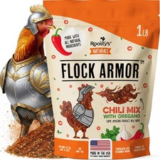 Roosty's Naturals Flock Armor - 16 Ounce (XL 1LB), Orange and white picture