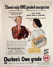 Durkee's Own Grade AA Margarine Vintage Print Advertisement 1950s picture