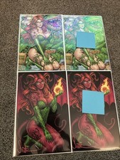 Poison Ivy Fright Weaver #1 Exclusive Set Of 4 Signed  by Surtur Naughty & Nice picture