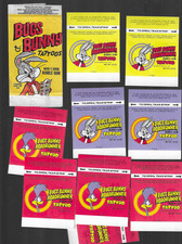vintage lot of 9 unused 1975 Warner Bros. BUBBLE GUM TATTOO plus one loose wrap picture