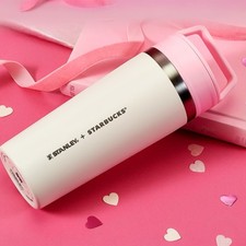Starbucks Korea 2026 Valentine SS Heartful Stanley Cafe To-Go Tumbler 473ml picture