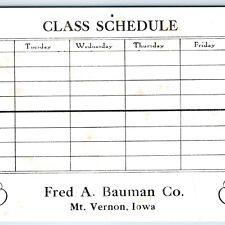 c1920s Mt. Vernon, IA Fred A. Bauman Co. Blotter Card Arrow Shirts Clothing C56 picture