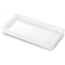 Bathroom Vanity Tray Perfume and Jewelry Dish, Mini, White 6.7 x 3.5 picture
