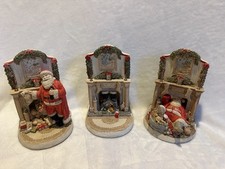 NIB 3pc 1988 Welcome Father Christmas John Hine Janet King Santas picture