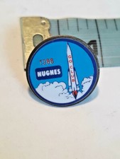 Vtg HUGHES AIRCRAFT Co 1988 Go Club Aviation Defense Missile Rocket Lapel Pin picture