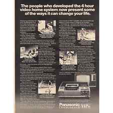Vintage 1977 Print Ad for Panasonic Omnivision IV VHS picture