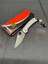 Flytanium X PLAYGE Titanium Spyderco Para 3 CPM 20CV Pandemic EDC NEW picture