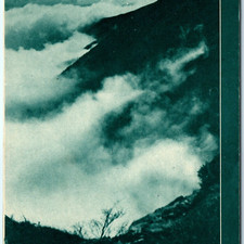 c1930s Mt Tanzawa Japan Looking at Mt Fuji Volcano Peak Clouds Postcard picture