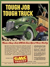 1948 GMC Truck - Iron I Beam Hauler New Sign: 24x30