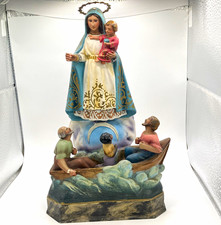 Vintage patron saint of Cuba, Our Lady of Charity with fisherman rescued at sea picture