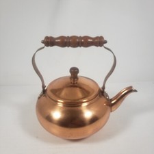 VTG Teapot With Wooden Handle And Lid 1984 F.T.D.A Taiwan picture