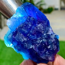 126G Natural Blue Green Purple cubic fluorite mineral crystal sample/Zhejiang picture