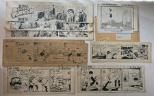 VINTAGE Comic Strip ORIGINAL ART LOT Dan Dunn Judge Parker Joe Jinks Fan Fare picture