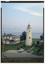 Photo:Fort Monroe VA Lighthouse 1970s View Houses by Water HABS picture