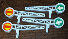Vintage 1986 Disneyland Toy Train Set Playset Playmates Crossing 4 Signs picture