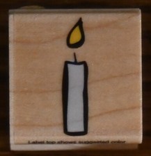 Hero Arts One Single Candle Birthday Rubber Stamp A2741 Party Flame Cake picture