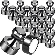 20Pack Strong Magnets for Refrigerator Neodymium Fridge 20Pack, Black picture