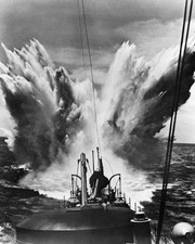 ENEMY BOMBING OF U.S. SHIP WWII 1940S 11x14 GLOSSY PHOTO PRINT picture