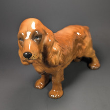 Vintage English Cocker Spaniel Porcelain Figurine Stamped Made In England 7x9