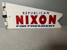 Vintage Nixon For President Republican Plastic Car Antenna Flag Auto Accessory picture