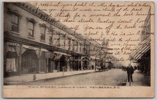 c1906 Postcard Newberry South Carolina SC Main Street Looking West Bicycle Horse picture