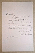 OLIVER WENDELL HOLMES, SR. Autographed letter picture