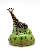 Limoges Limited Numbered 65 Antoria Baby Giraffe Trinket Box Peint Main France picture