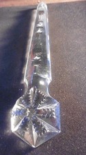 Antique Czech Crystal Balldrop Hand Cut & Polished Faceted Prism Spear Starburst picture