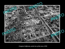 Compton California Aerial View Of The Town c1930 1 Old Large Historic Photo picture