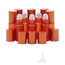 Kesell 10pcs 5ml Frosted Glass Roll On Bottles Orange picture