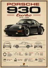 Porsche 930 Turbo Poster Classic 911 Turbo Wall Art 13x19 Print Poster picture