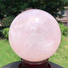 12.43 LB Natural Rose Quartz Sphere Reiki Healing Pink Crystal Ball Gift picture